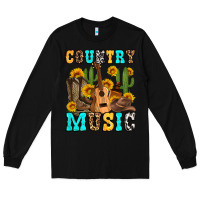 Black country music western olivia Long Sleeve Tee - OliviaCreatesArt