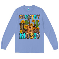 Colony Blue country music western olivia Long Sleeve Tee - OliviaCreatesArt