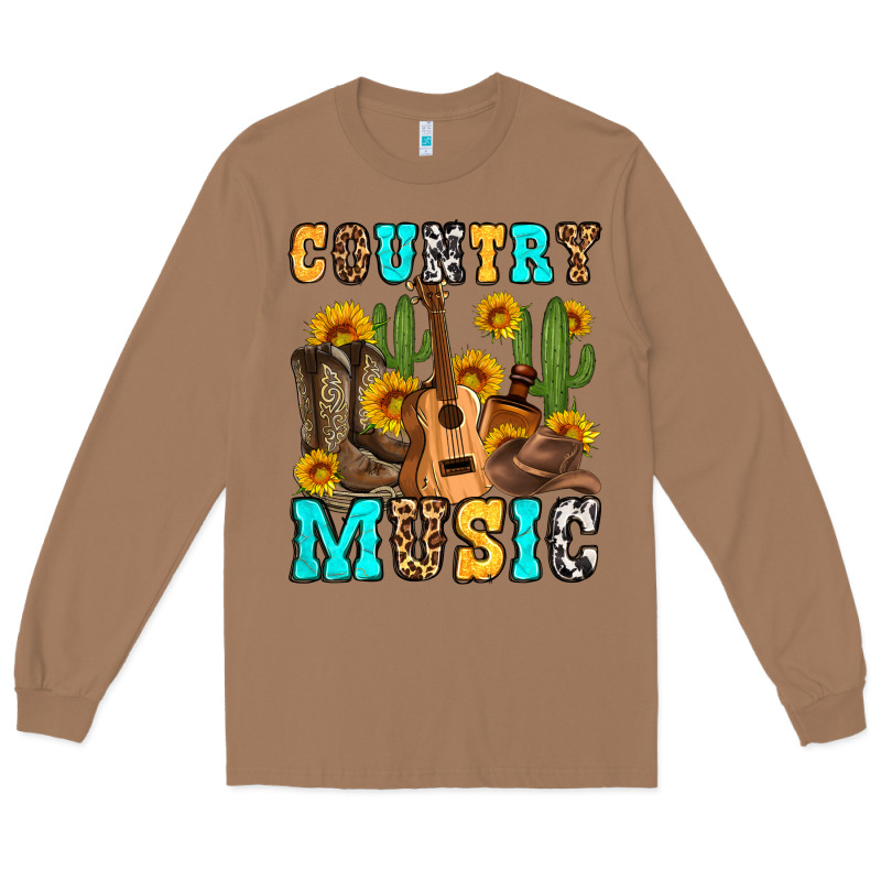 Country Music Western Olivia Long Sleeve Tee by OliviaCreatesArt | Teevron