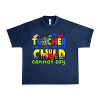 Navy teacher can hear what a child cannot say Urban Heavy Tee - CowGirlArtShop