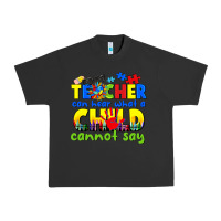 Pigment Black teacher can hear what a child cannot say Urban Heavy Tee - CowGirlArtShop