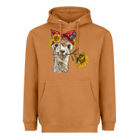 Meerkat alpaca with sunflowers and bandana Heavyweight Hoodie - BarkalooDesign