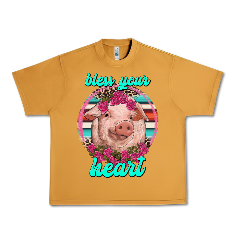 Bless Your Heart Pig Urban Heavy Tee by RanaPortraitStore | Teevron