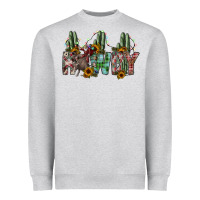Heather Grey howdy Heavyweight Sweatshirt - SublimationCraftShop