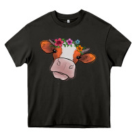 Asphalt Cow With Flowers Heavy Core Tee - Bettercallsaul