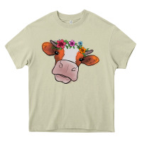 Mossy Cow With Flowers Heavy Core Tee - Bettercallsaul