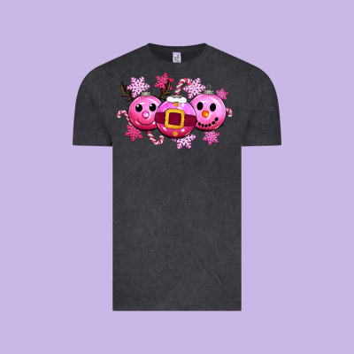 Pink Christmas Vintage Tee Designed By Cowgirlartshop