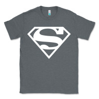 Charcoal Heather Supergirl White & Pink Shield Classic Tee - longCreatives
