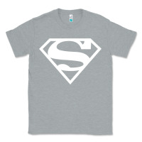 Heather Grey Supergirl White & Pink Shield Classic Tee - longCreatives