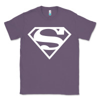 Lavender Supergirl White & Pink Shield Classic Tee - longCreatives