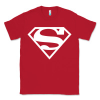 Red Supergirl White & Pink Shield Classic Tee - longCreatives