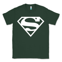 Sports Green Supergirl White & Pink Shield Classic Tee - longCreatives