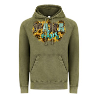Vintage Olive Mama vibes leopard mother's day Vintage Hoodie - HowdyJamesFarm