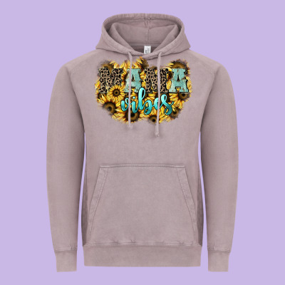 Mama Vibes Leopard Mother's Day Vintage Hoodie Designed By Howdyjamesfarm