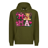 Army Green Western Valentines Day Mama Mother's Day Premium Hoodie - LillyAllenDesigns