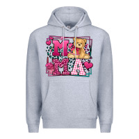 Heather Grey Western Valentines Day Mama Mother's Day Premium Hoodie - LillyAllenDesigns