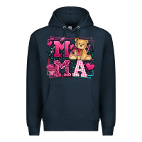 Navy Western Valentines Day Mama Mother's Day Premium Hoodie - LillyAllenDesigns