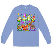 Colony Blue drink drank drunk mardi gras wine glasses olivia Long Sleeve Tee - OliviaCreatesArt