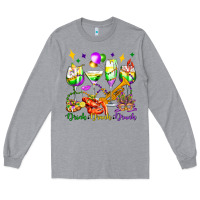 Heather Grey drink drank drunk mardi gras wine glasses olivia Long Sleeve Tee - OliviaCreatesArt