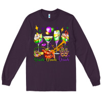 Plum drink drank drunk mardi gras wine glasses olivia Long Sleeve Tee - OliviaCreatesArt