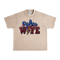 French Oak police wife with lightning bolt Urban Heavy Tee - CowGirlArtShop