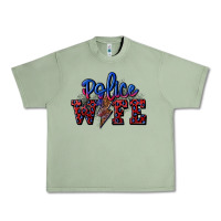 Oil Green police wife with lightning bolt Urban Heavy Tee - CowGirlArtShop