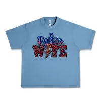 Pebble Blue police wife with lightning bolt Urban Heavy Tee - CowGirlArtShop