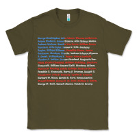 Army Green List of Presidents of the United States, Gift Classic Tee - longCreatives