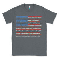 Charcoal Heather List of Presidents of the United States, Gift Classic Tee - longCreatives