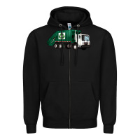 Black recycle truck Zipper Hoodie - Artiststas