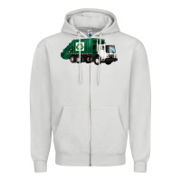 Dove Grey recycle truck Zipper Hoodie - Artiststas