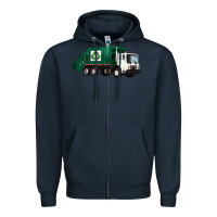 Navy recycle truck Zipper Hoodie - Artiststas