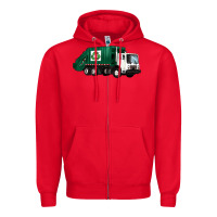 Red recycle truck Zipper Hoodie - Artiststas