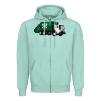 Seafoam recycle truck Zipper Hoodie - Artiststas