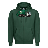 Sports Green recycle truck Zipper Hoodie - Artiststas