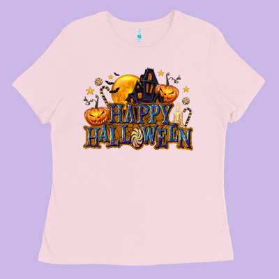 Happy Halloween Ladies Tee Designed By Texasbilliewilder