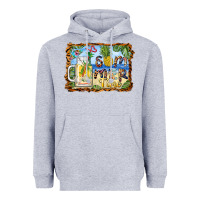 Heather Grey summer time pineapple and  beach Heavyweight Hoodie - BarkalooDesign