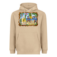 Mushroom summer time pineapple and  beach Heavyweight Hoodie - BarkalooDesign