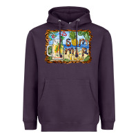 Plum summer time pineapple and  beach Heavyweight Hoodie - BarkalooDesign