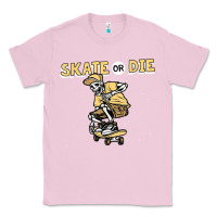 Bubblegum Pink skate or die funny skeleton skating skater halloween costume Classic Tee - longCreatives