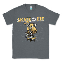 Charcoal Heather skate or die funny skeleton skating skater halloween costume Classic Tee - longCreatives