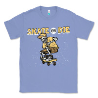 Colony Blue skate or die funny skeleton skating skater halloween costume Classic Tee - longCreatives