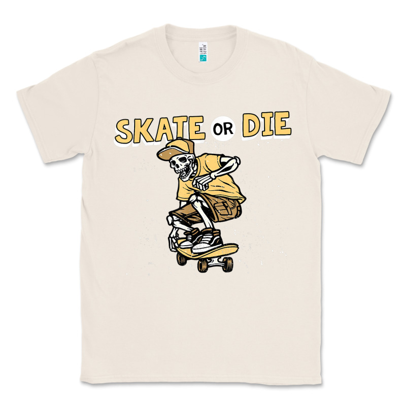 Skate Or Die Funny Skeleton Skating Skater Halloween Costume Classic Tee by longCreatives | Teevron