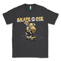Smoke skate or die funny skeleton skating skater halloween costume Classic Tee - longCreatives