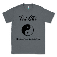 Charcoal Heather Tai Chi T, Meditation In Motion, Martial Arts Gift Classic Tee - longCreatives