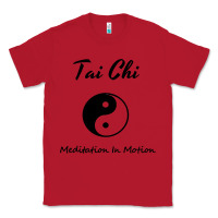 Red Tai Chi T, Meditation In Motion, Martial Arts Gift Classic Tee - longCreatives