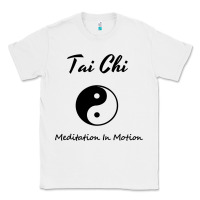 White Tai Chi T, Meditation In Motion, Martial Arts Gift Classic Tee - longCreatives
