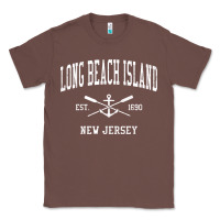 Chestnut Long Beach Island NJ Vintage Crossed Oars & Boat Anchor Spor Classic Tee - longCreatives