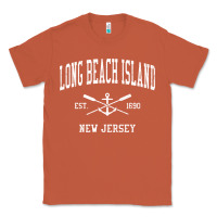 Copper Long Beach Island NJ Vintage Crossed Oars & Boat Anchor Spor Classic Tee - longCreatives