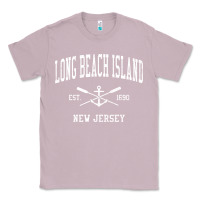 Lilac Long Beach Island NJ Vintage Crossed Oars & Boat Anchor Spor Classic Tee - longCreatives